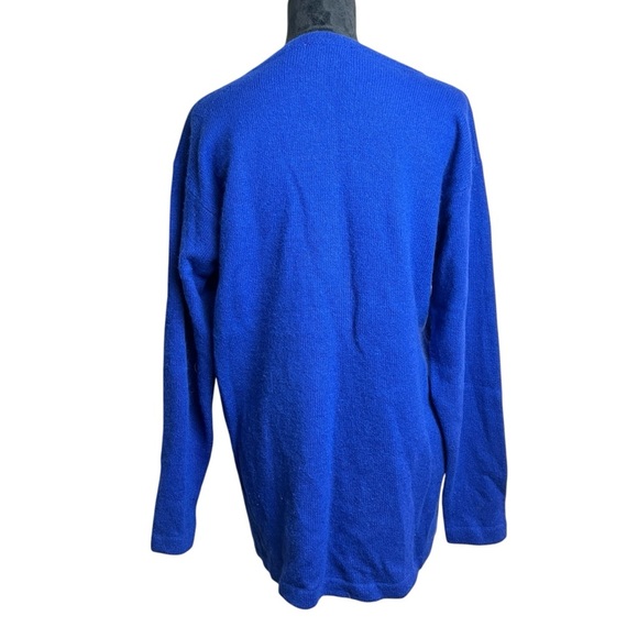 American Weekend Blue Lambswool Angora Rabbit Hair Sweater Women’s Size Large - Picture 2 of 12